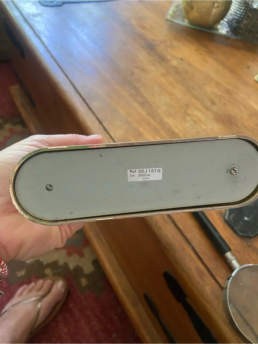 Vintage Seiko Gold and Clear Arch Desk Clock